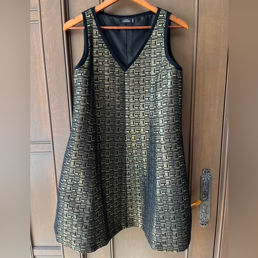 Kate Spade Black and Gold Mini Dress